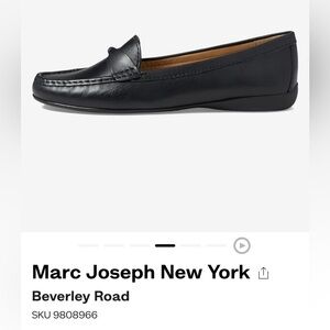 MJNY by Marc Joseph BEVERLEY ROAD women’s sz 8 leather loafers soft black Brazil